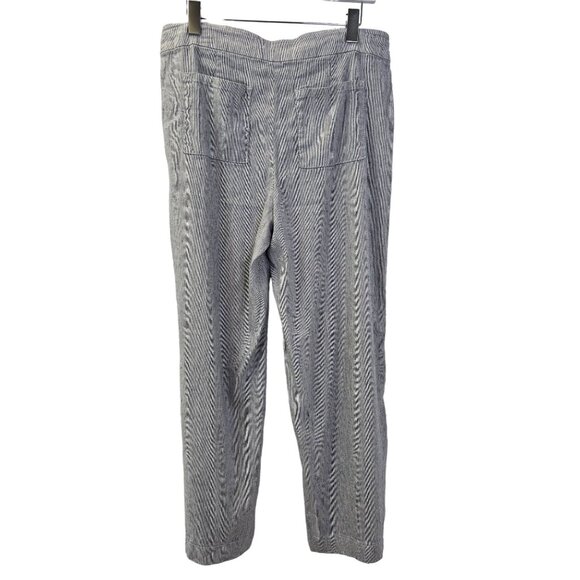 Chico's Linen Blend Striped Wide Leg Pants Size Chico's 1.5/Medium - Picture 2 of 6
